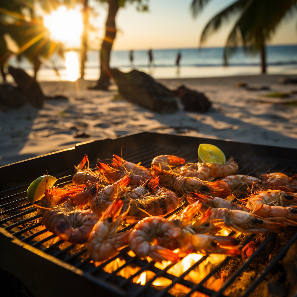 grilled prawns from Mozambique