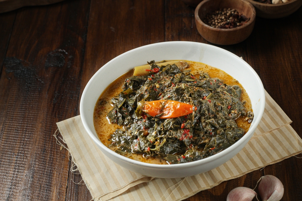 cassava leaves stew from Mozambique